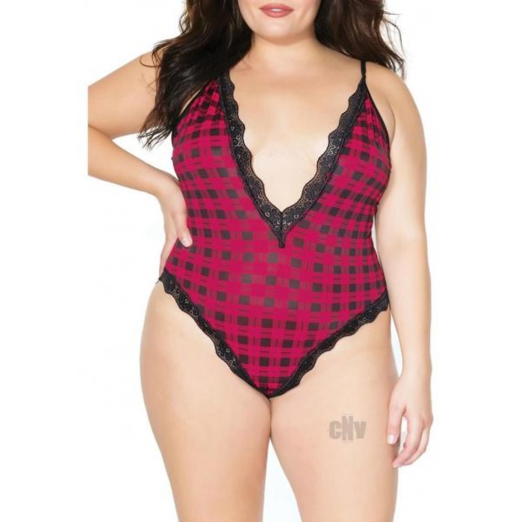 Teddy Plaid Pnk Xl - Teddies