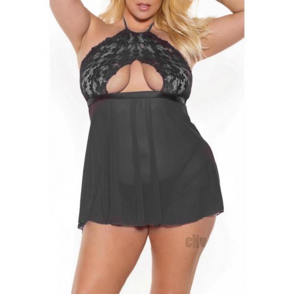 Babydoll Gstring Blk Xl - Babydolls & Slips