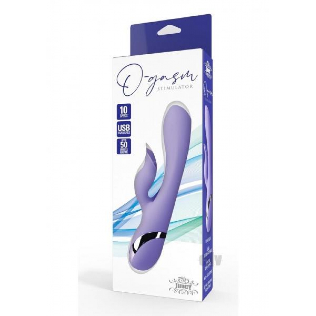 Juicy O-gasm Stimulator Purple - Rabbit Vibrators