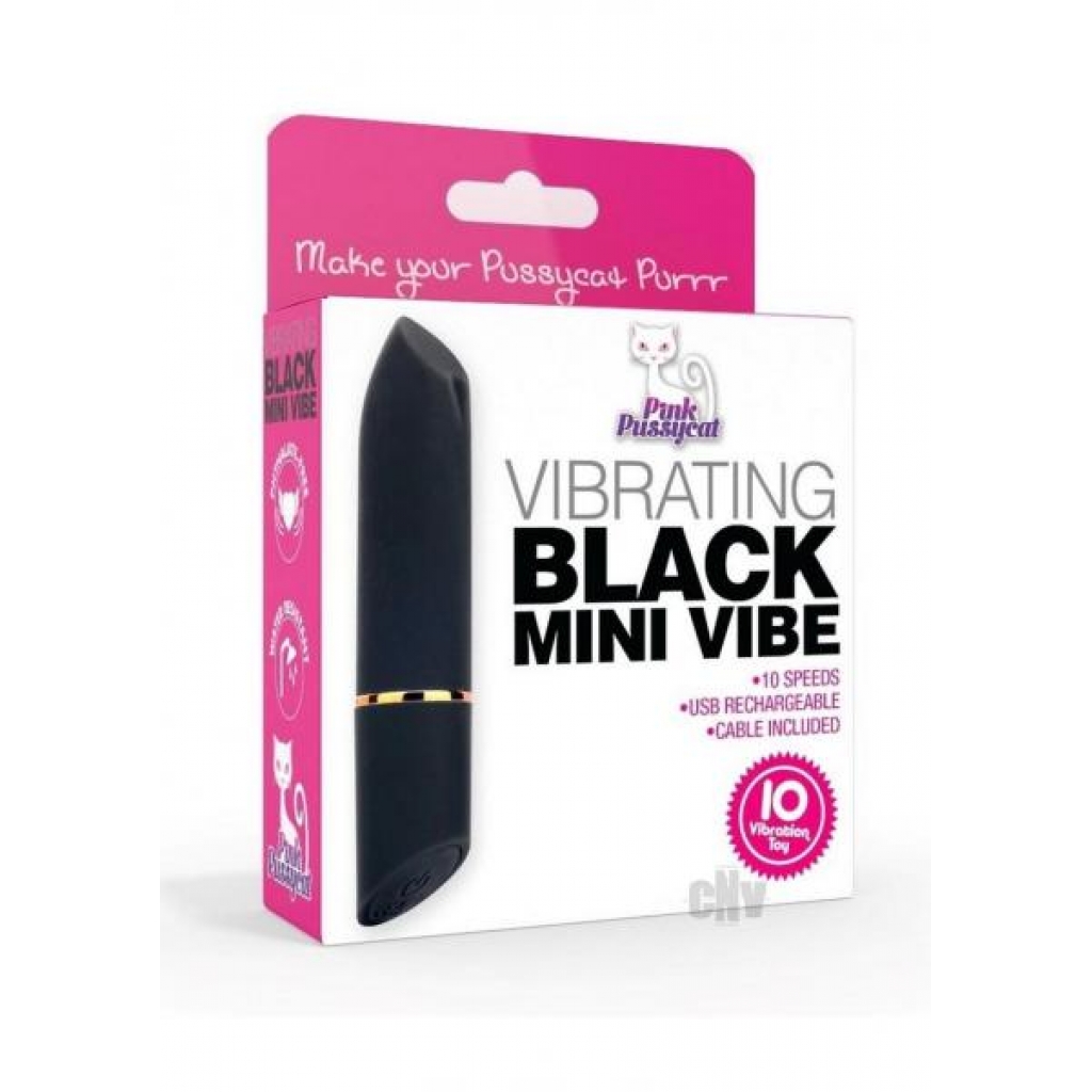 Pink Pussycat Mini Vibe Black - Bullet Vibrators