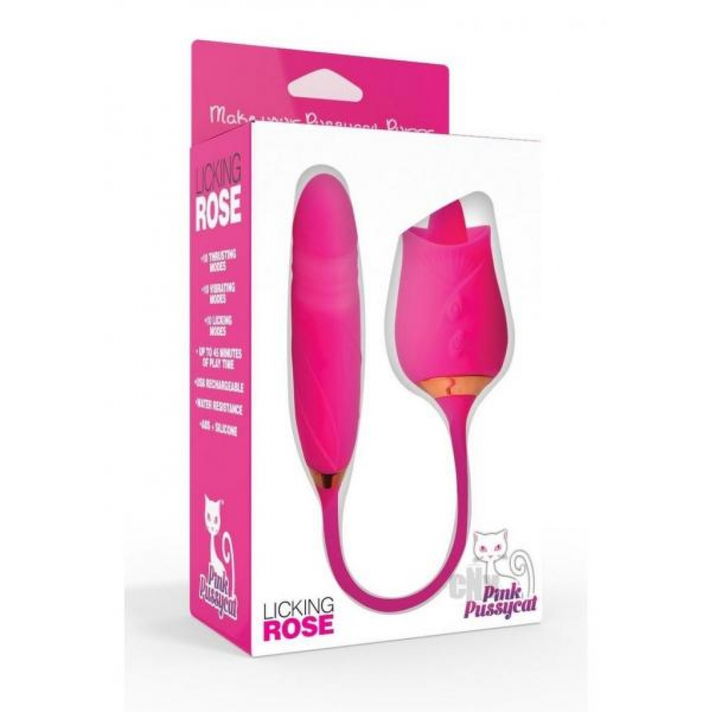 Pink Pussycat Vibrating Licking Rose - Tongues