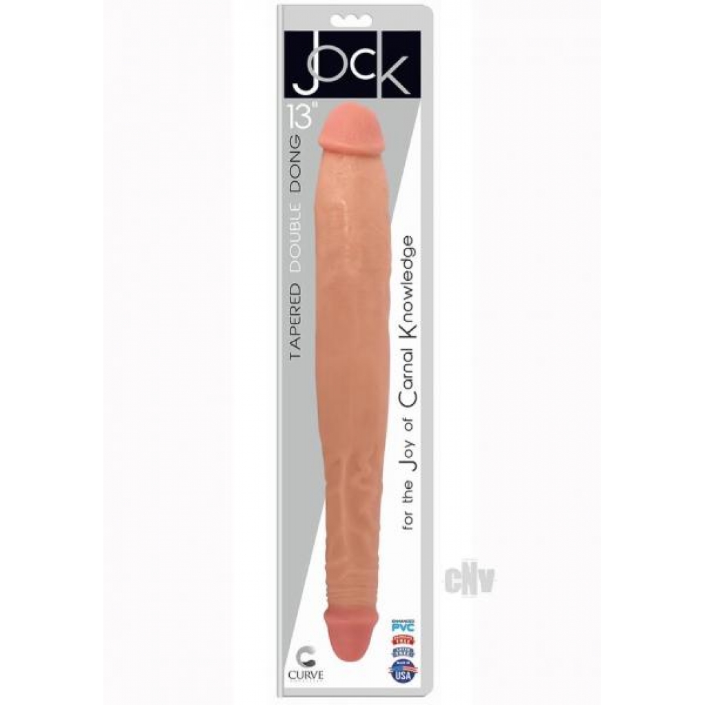 Jock Tapered Double Dong 13 Vanilla - Double Dildos