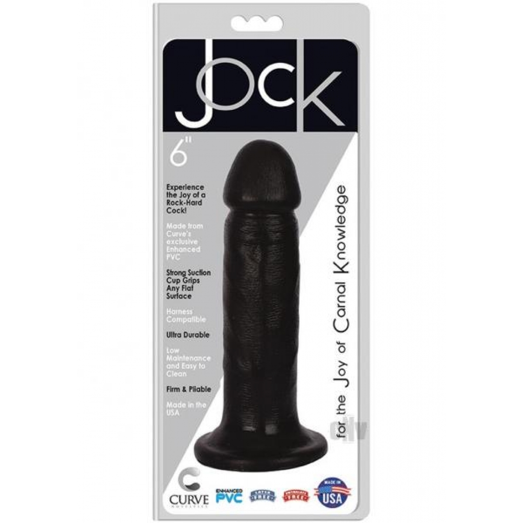 Jock Realistic Dildo 6 Black - Realistic Dildos & Dongs