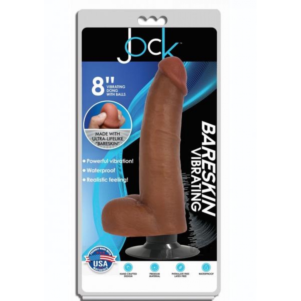 Jock Bareskin Vibe Dong with Balls - 8 Inch