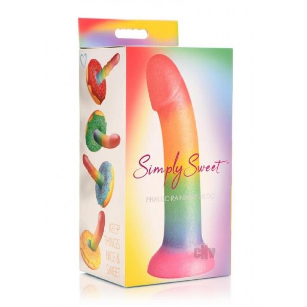 Simply Sweet Phallic Rainbow Dildo - Realistic Dildos & Dongs