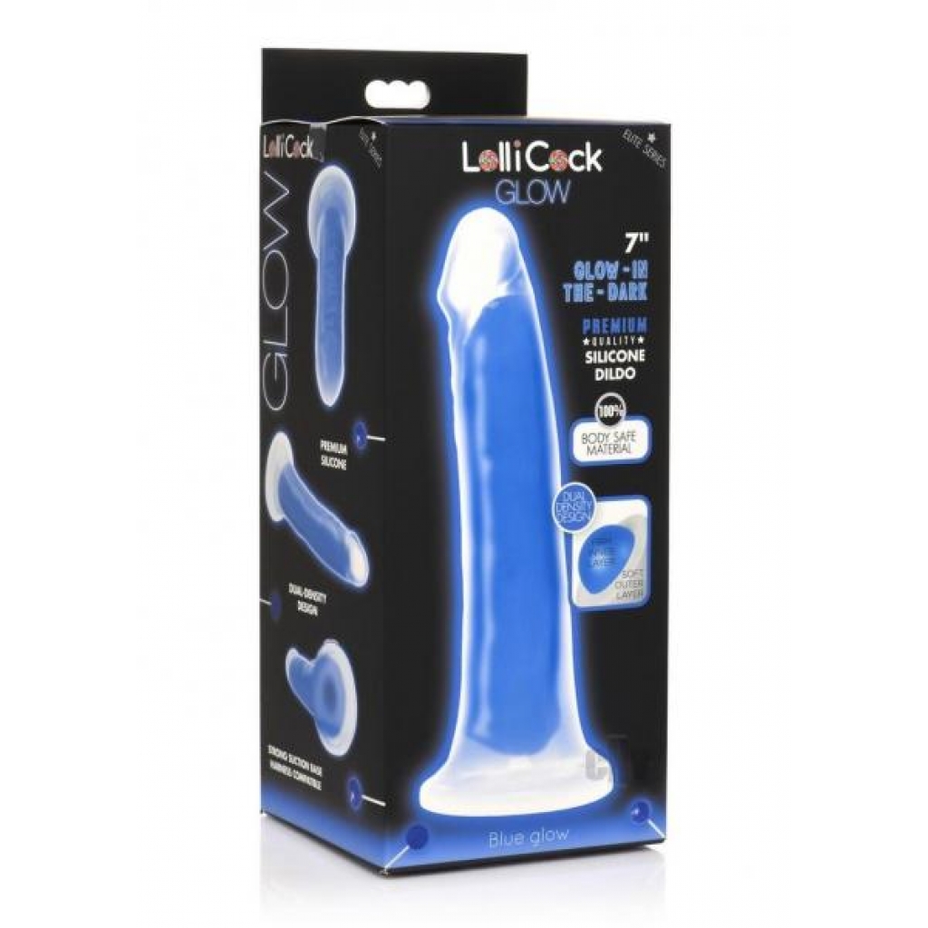 Lollicock Gitd Silicone 7 Blue - Realistic Dildos & Dongs