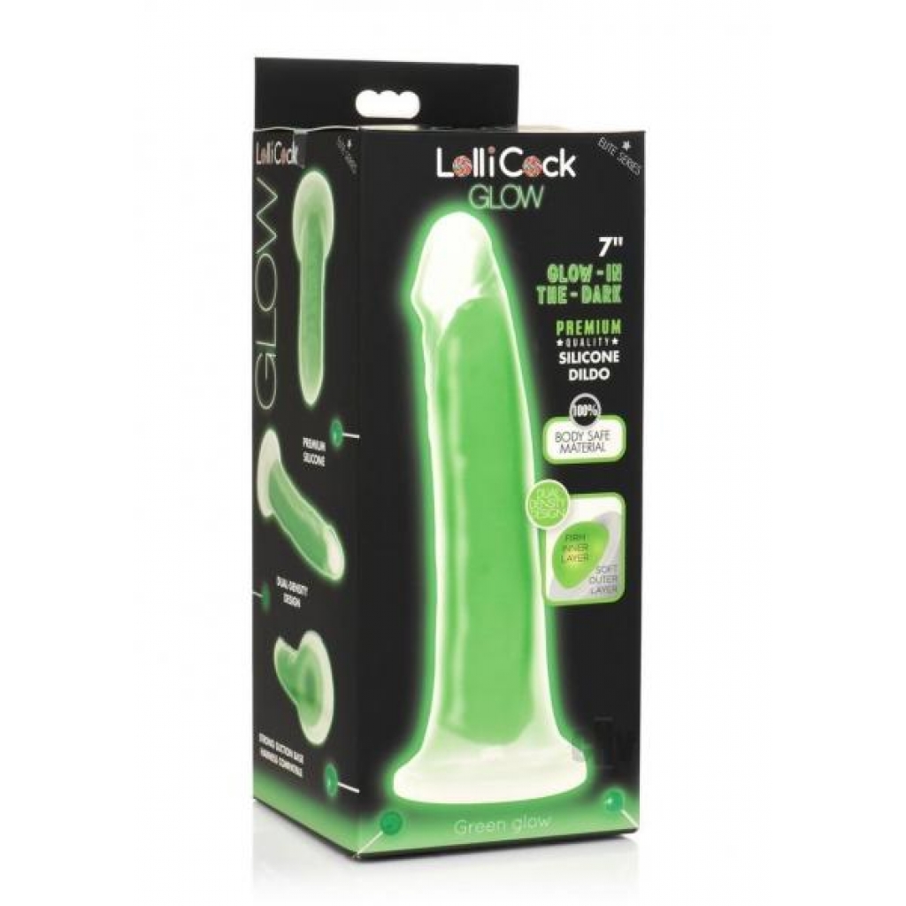 Lollicock Gitd Silicone 7 Green - Realistic Dildos & Dongs