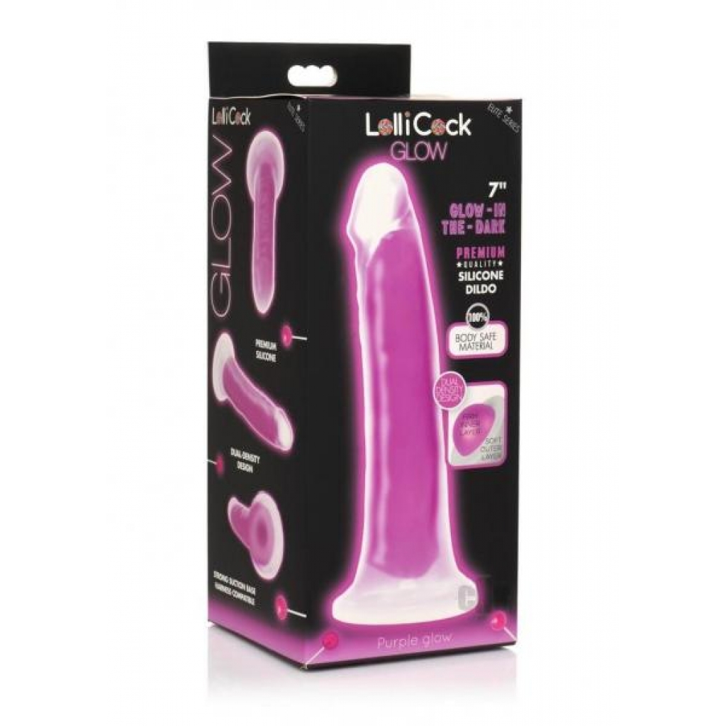 Lollicock Gitd Silicone 7 Purple - Realistic Dildos & Dongs