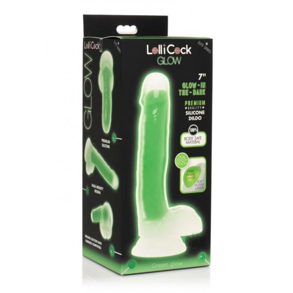 Lollicock Gitd Silicone Balls 7 Green - Realistic Dildos & Dongs