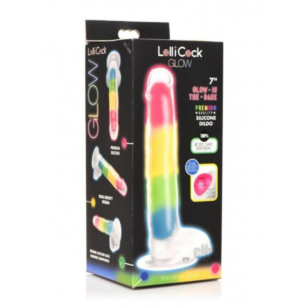 Lollicock Gitd Rainbow Silicone 7 Balls - Realistic Dildos & Dongs