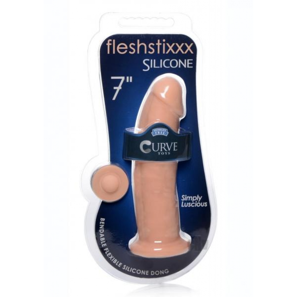 Fleshstixxx Silicone Dong 7 Vanilla - Realistic Dildos & Dongs