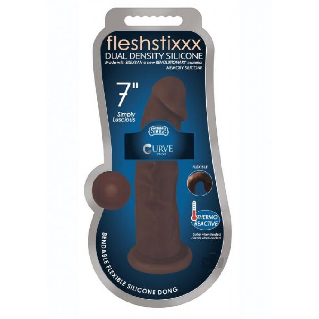 Fleshstixxx Silicone Dual Dense 7 Choco - Realistic Dildos & Dongs