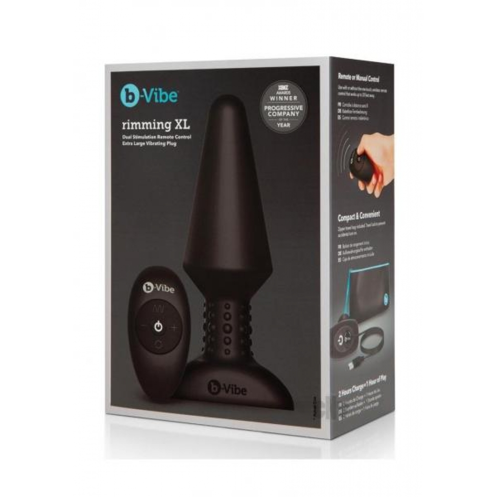 B-vibe Rimming Plug Xl Black - Anal Plugs