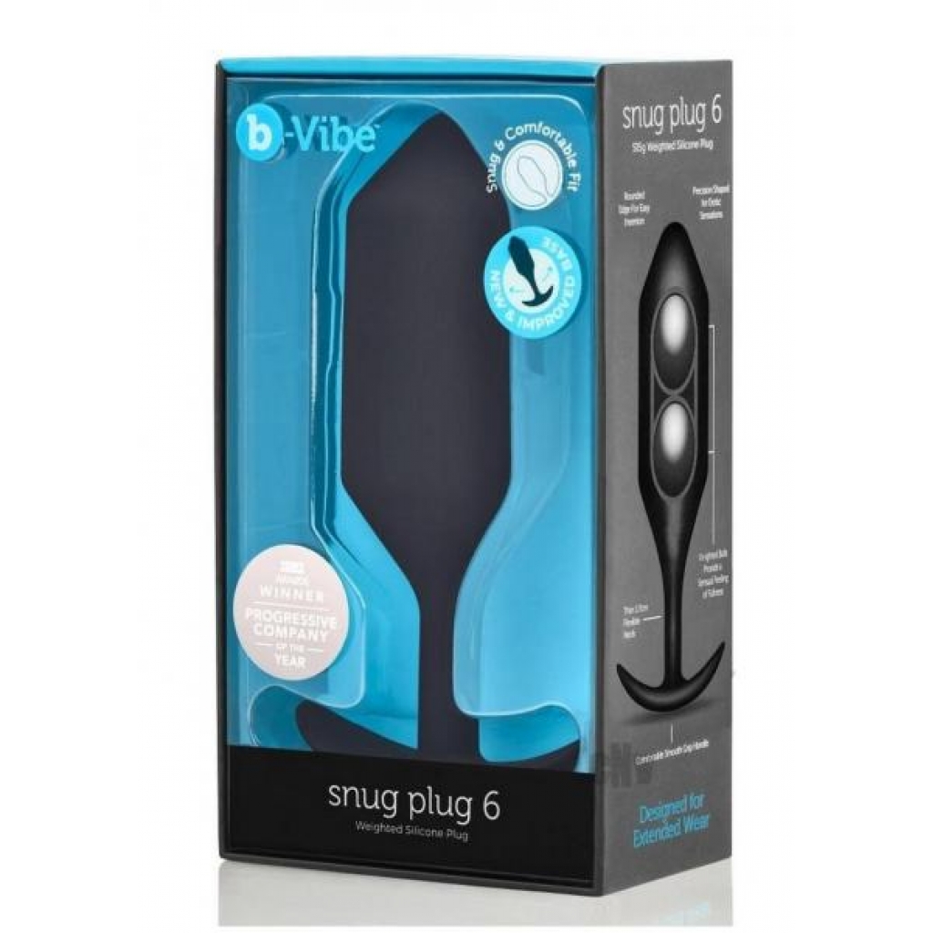 B-vibe Snug Plug 6 Black - Anal Plugs