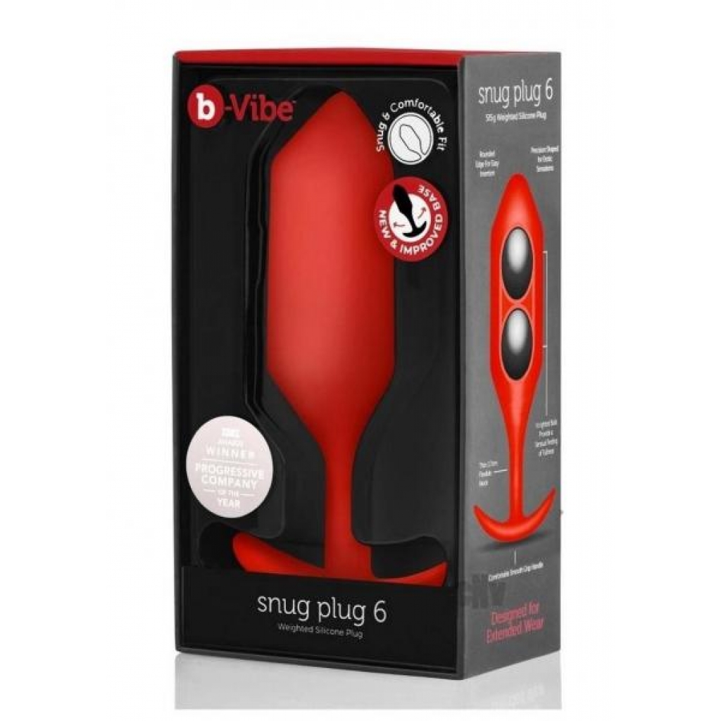 B-vibe Snug Plug 6 Red - Anal Plugs