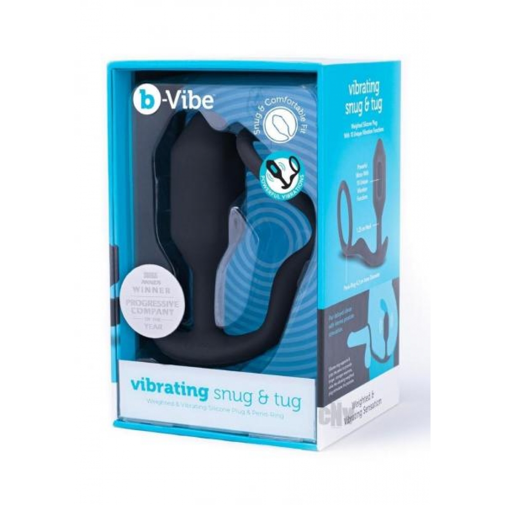 B-vibe Vibrate Snug Tug Md Black - Anal Plugs