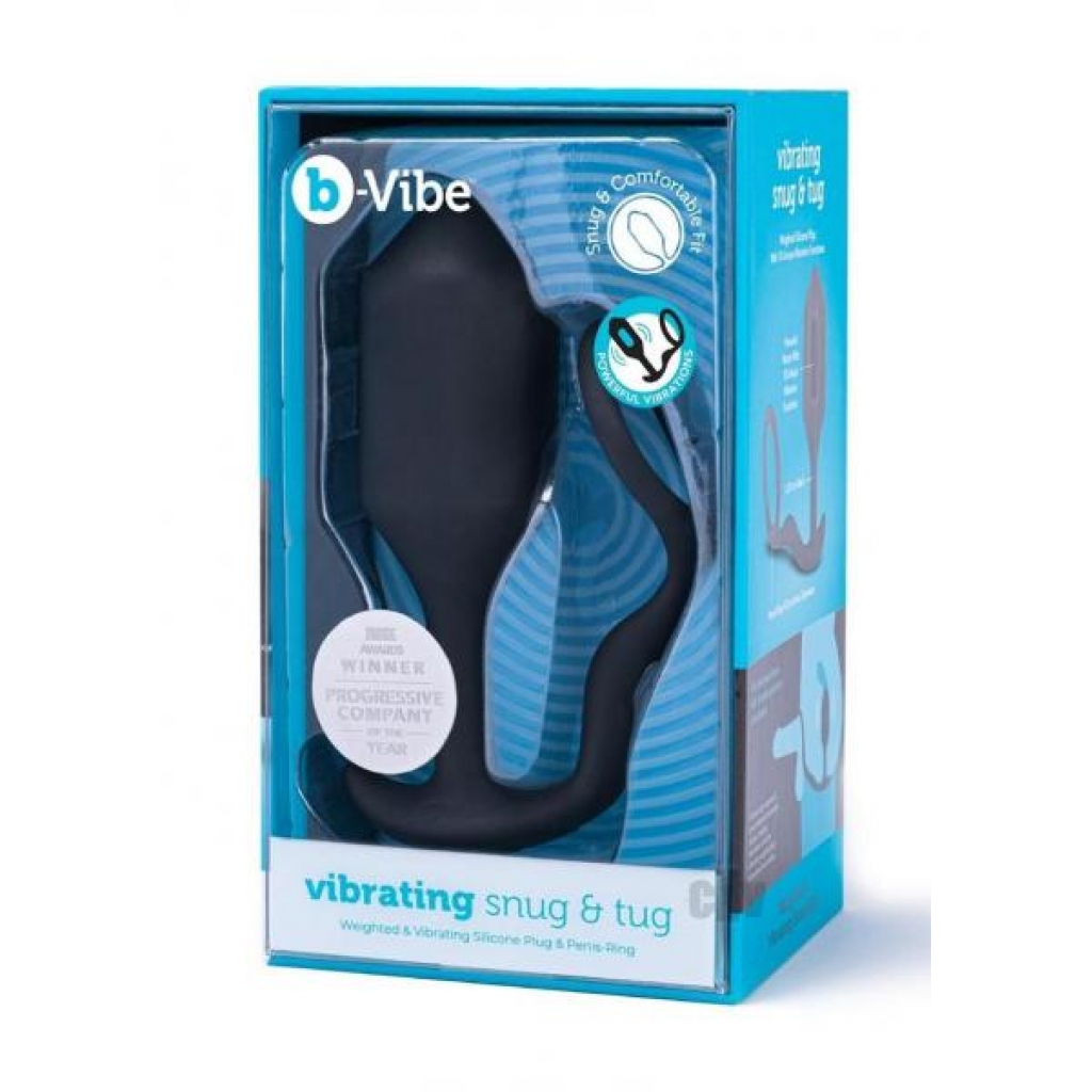 B-vibe Vibrate Snug Tug Xl Black - Anal Plugs