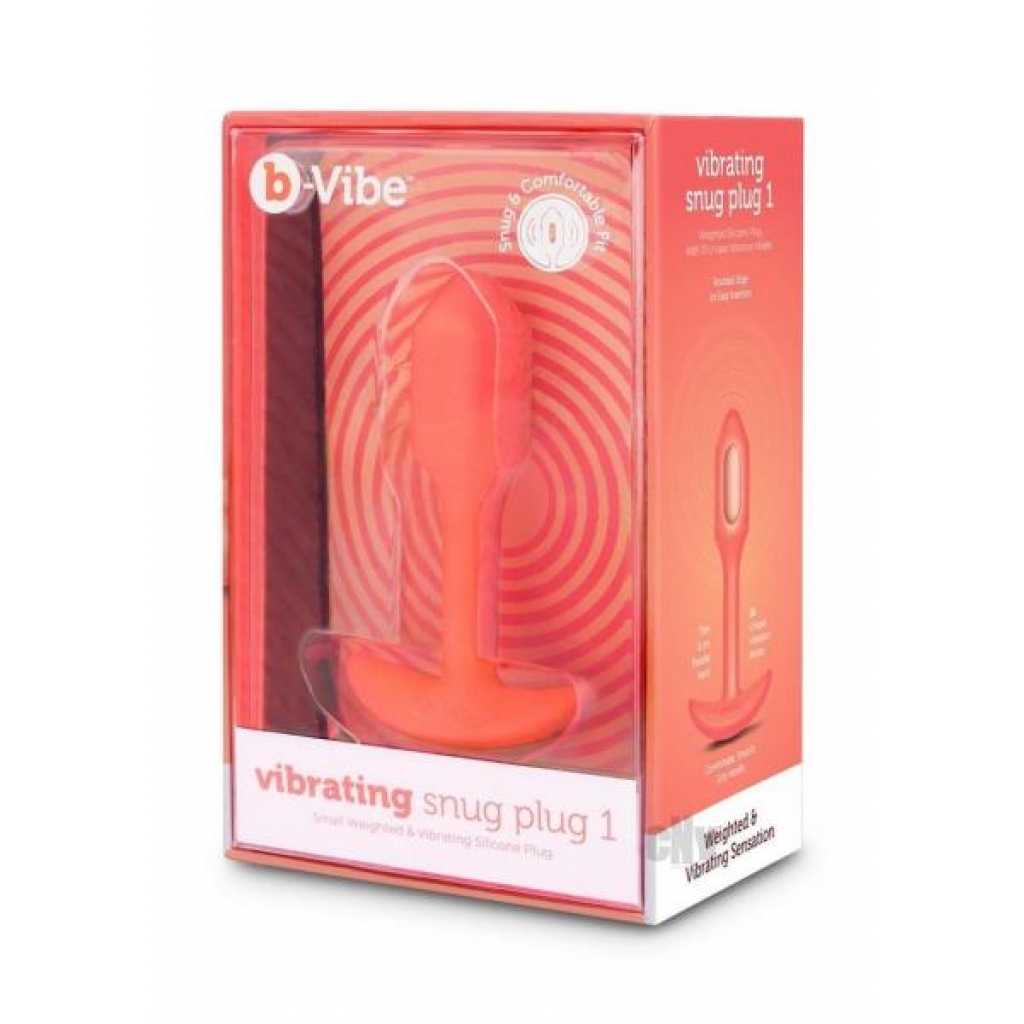 B-vibe Vibrate Snug Plug Sm Orange - Anal Plugs