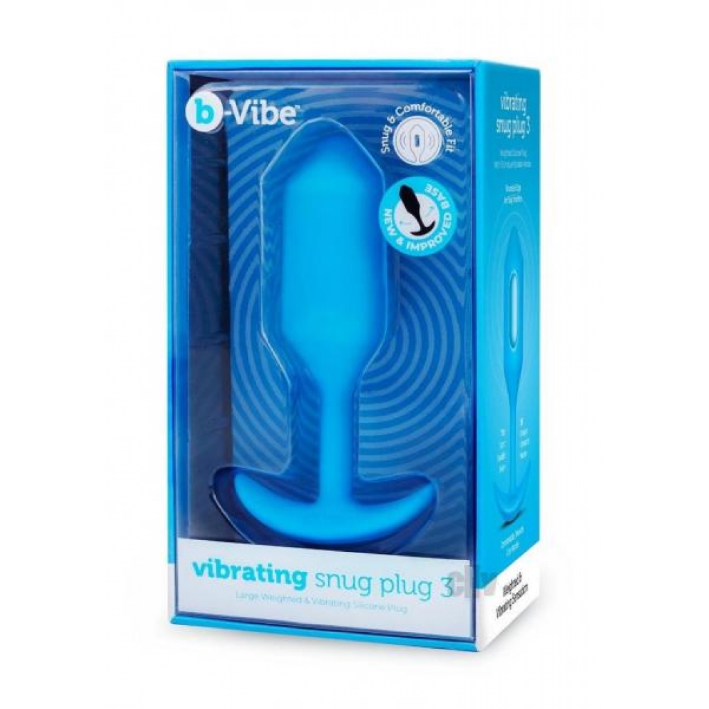 B-vibe Vibrate Snug Plug Lg Blue - Anal Plugs