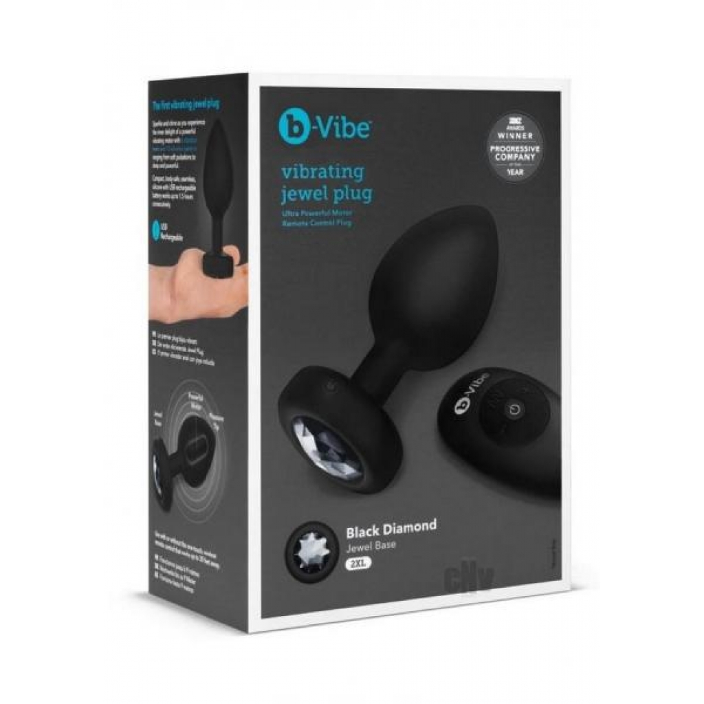 B Vibe Vibrate Jewel Plug Xxl Black - Anal Plugs