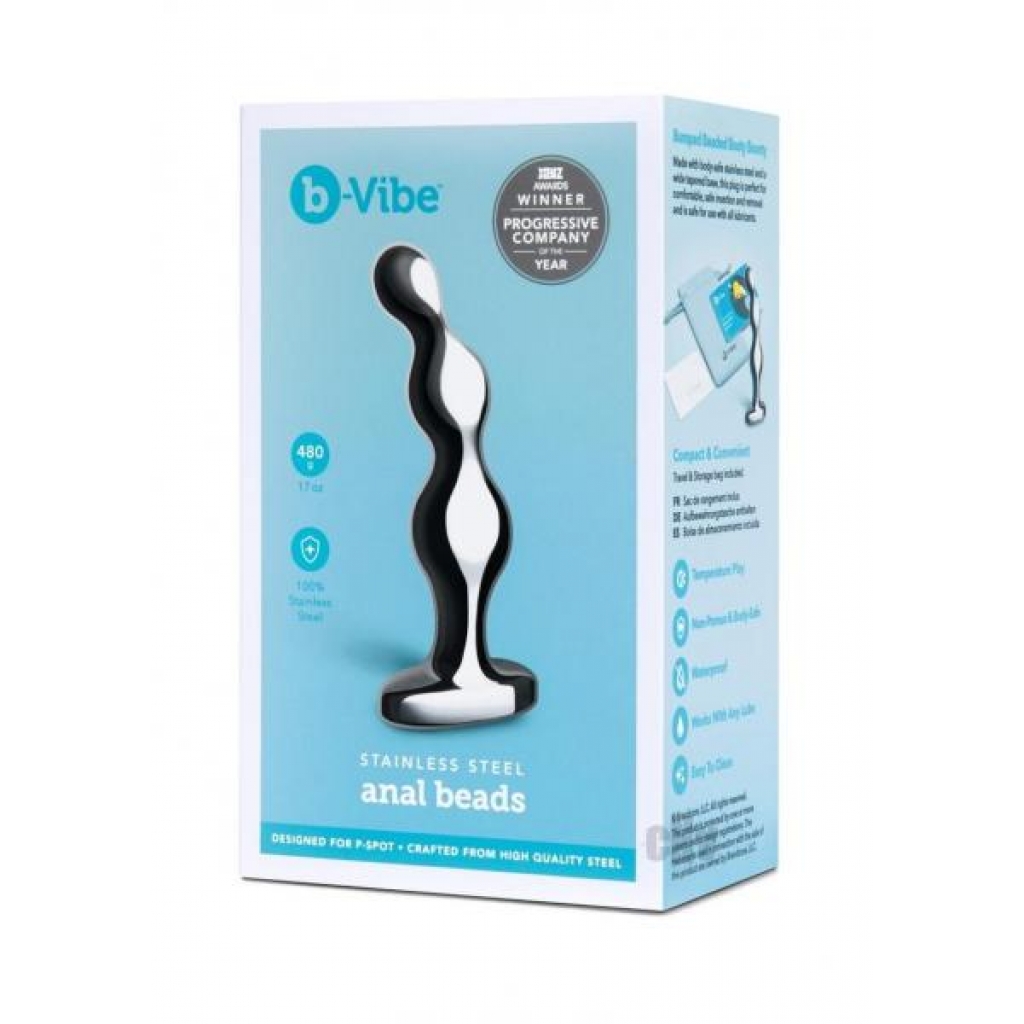 B Vibe Stainless Steel  Anal Beads - Anal Beads