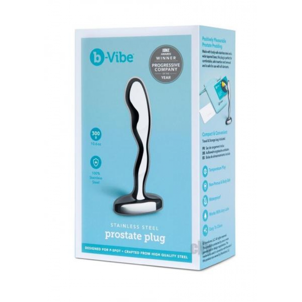 B Vibe Stainless Steel Prostate Plug - Anal Plugs