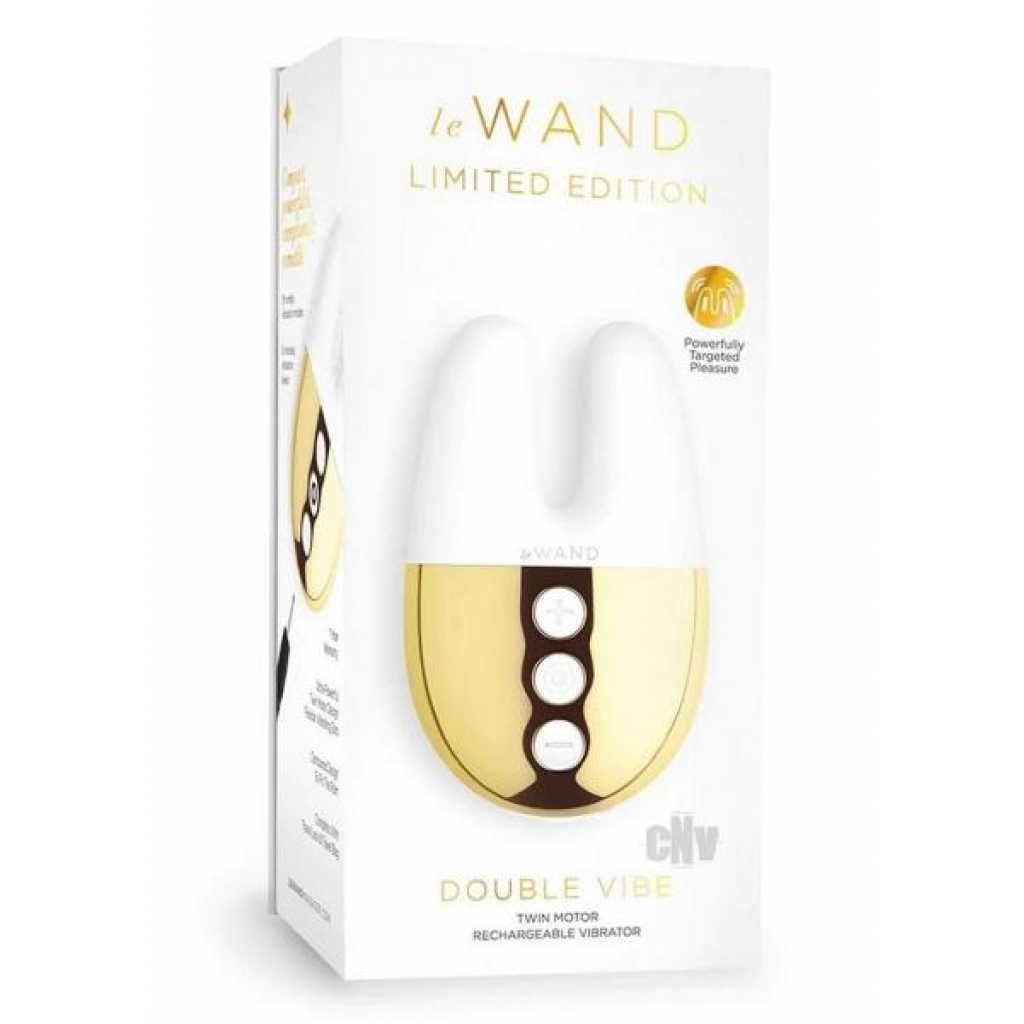 Le Wand Double Vibe White Gold - Clit Cuddlers