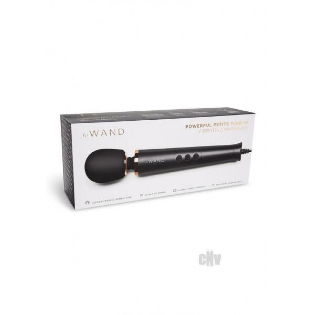 Le Wand Powerful Petite Plug In Massager - Black