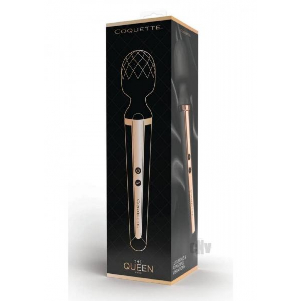 Coquette Queen Wand Blk/gld - Body Massagers