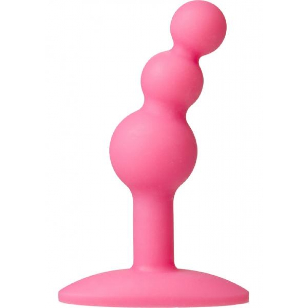 Platinum Silicone The Minis Bubble Butt Plug Pink Small - Anal Plugs