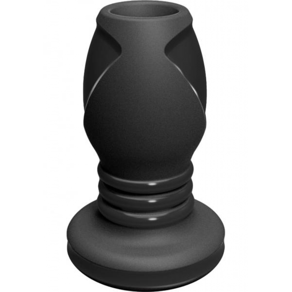 Platinum Silicone The Stretch Silicone Anal Plug Medium - Black - Anal Plugs