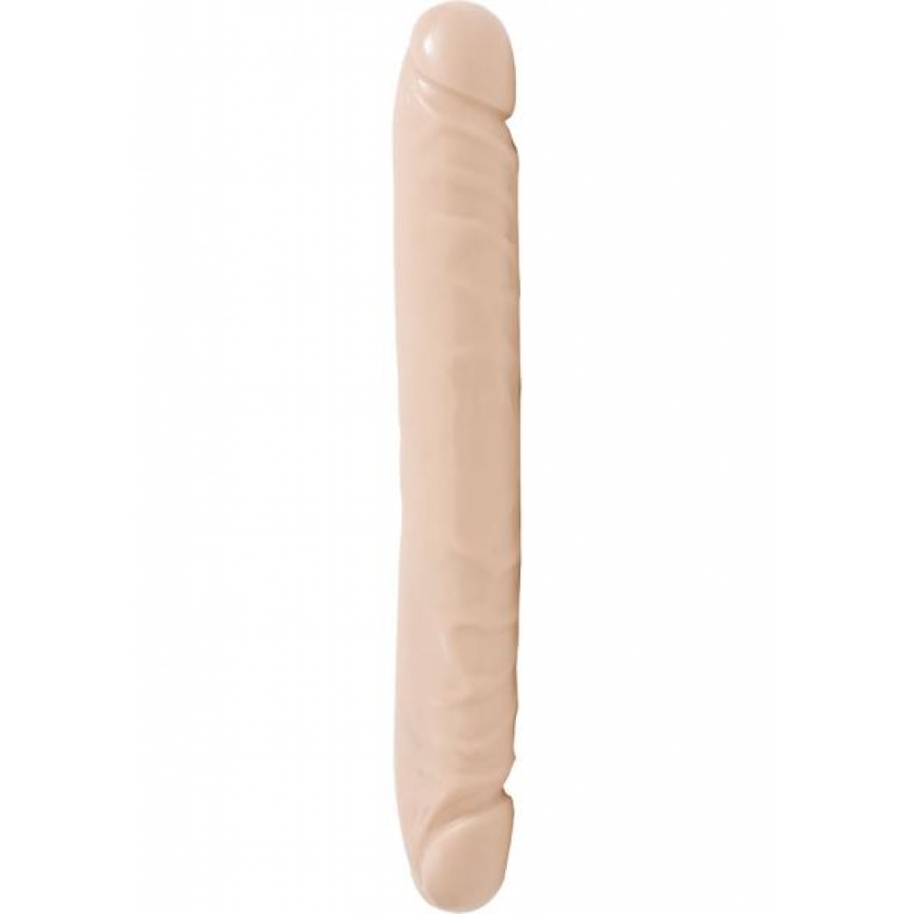 Jr. Double Header 12in - Beige - Double Dildos