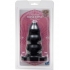 Triple Ripple Butt Plug Sil A Gel Large Black - Anal Plugs