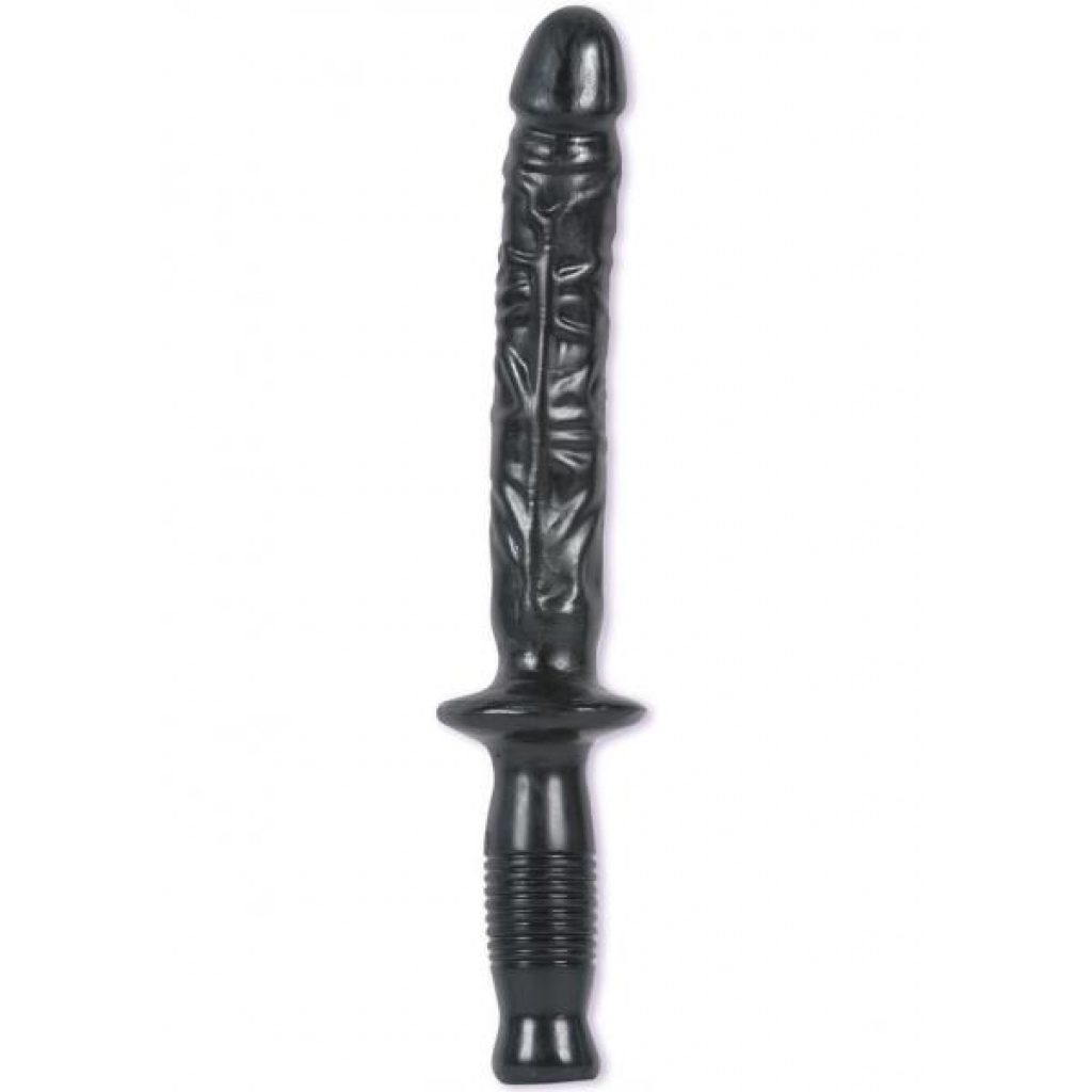 The Manhandler Black Dildo Baton Handle - Realistic Dildos & Dongs