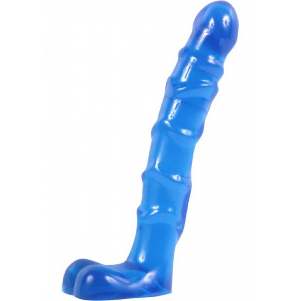 Raging Hard Ons Slim Line Anal Series Ass Play Ballsy Dong 7 Inch Blue - Realistic Dildos & Dongs