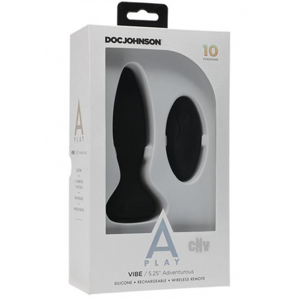 A Play Vibe Rechargeable Adventurous Plug - Remote Black