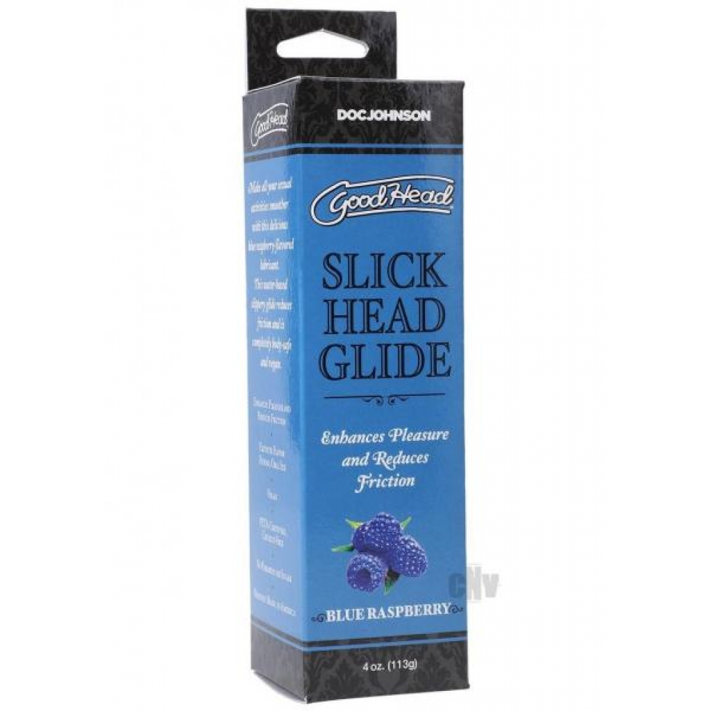 Goodhead Slick Head Blue Rasp 4oz - Oral Sex