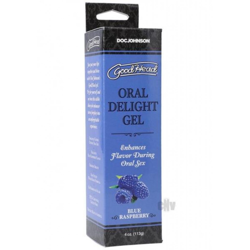 Goodhead Oral Delight Gel Blue Rasp 4oz - Oral Sex