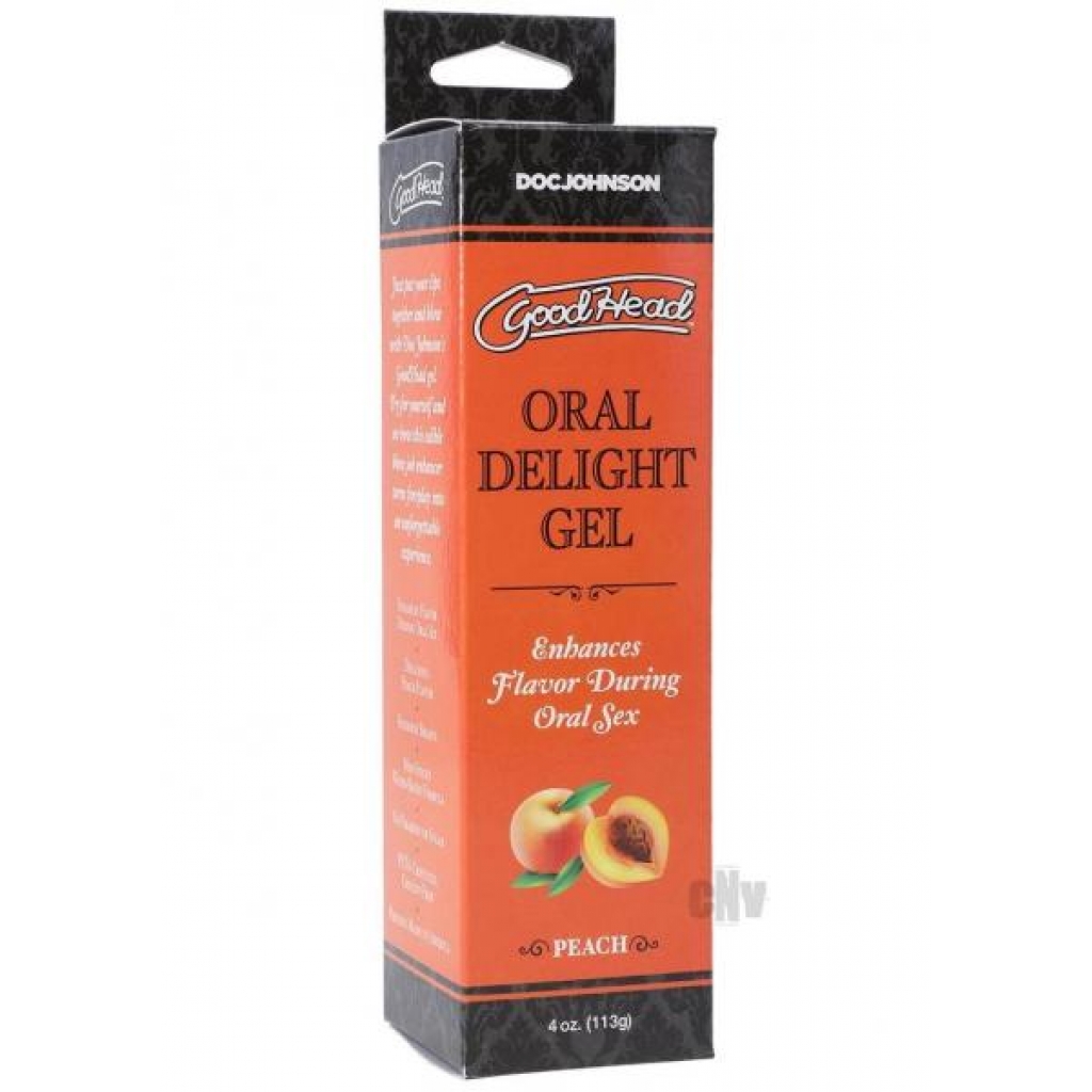 Goodhead Oral Delight Gel Peach 4oz - Oral Sex