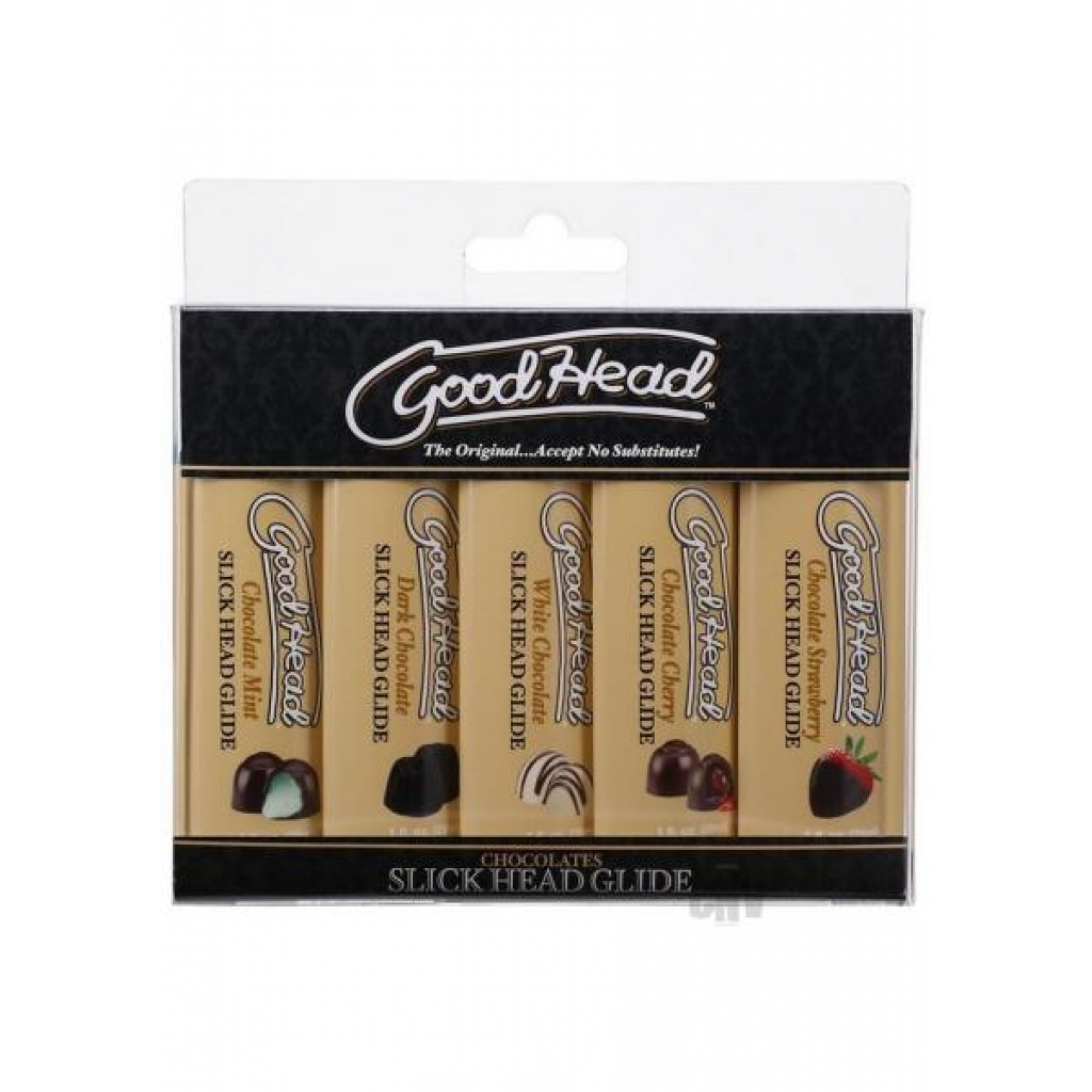 Goodhead Slick Head Glide Chocolate 5pk - Oral Sex