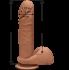 The D Perfect D 7 inches with Balls Caramel Tan Dildo - Realistic Dildos & Dongs