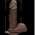 The D Perfect D 7 inches Dildo with Balls Chocolate Brown - Realistic Dildos & Dongs