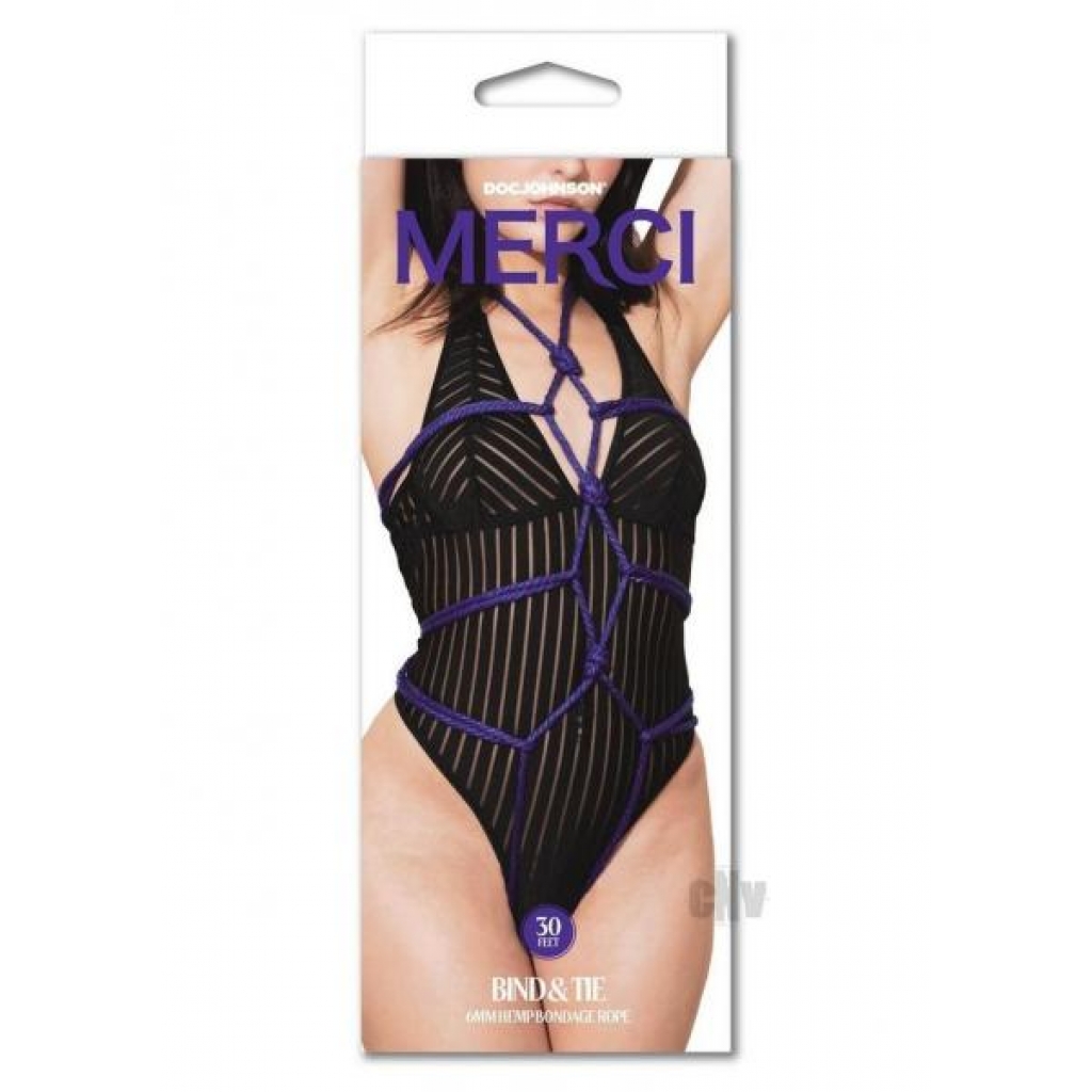 Merci Bind Tie 6mm Rope 30` Purple - Rope, Tape & Ties