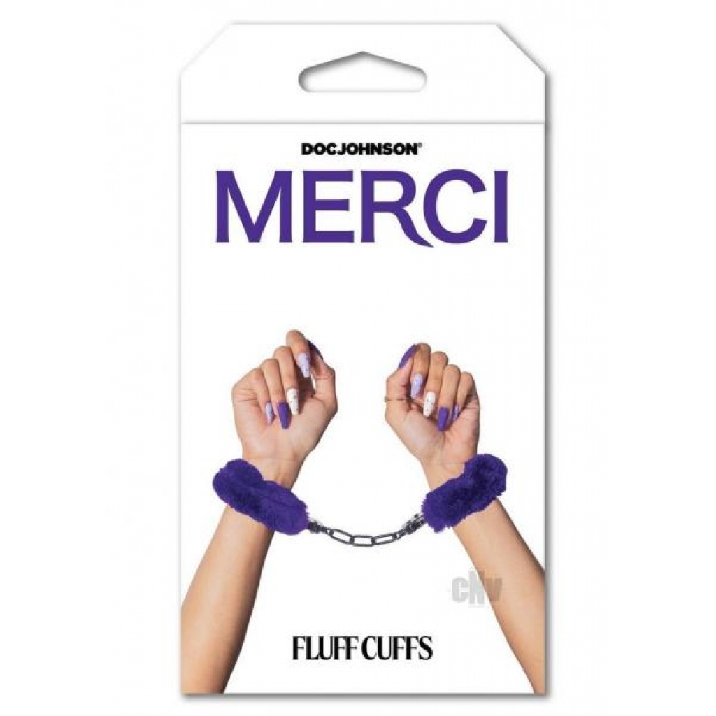 Merci Fluff Cuffs Purple - Handcuffs