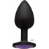 Booty Bling Small Black Plug Purple Stone - Anal Plugs