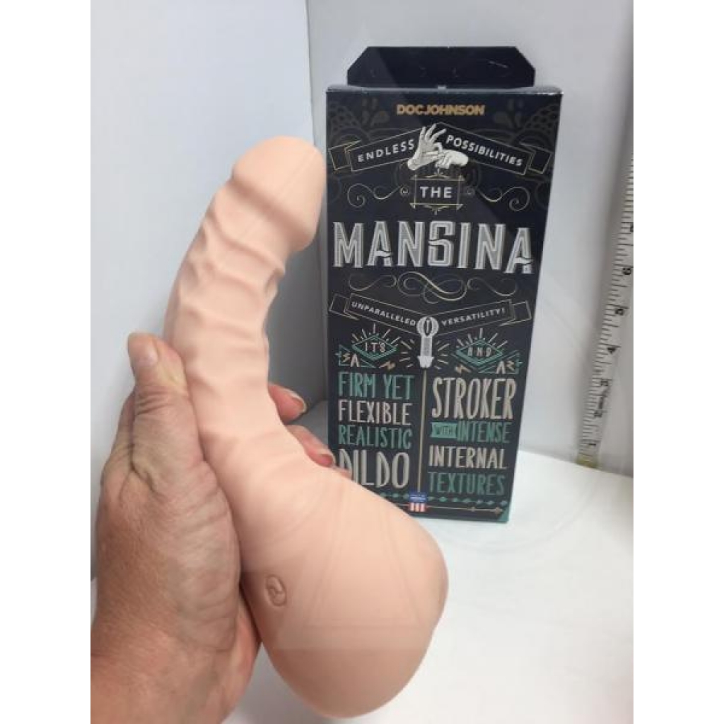 The Mangina 2&1 Stroker/Dildo Beige - Realistic Dildos & Dongs