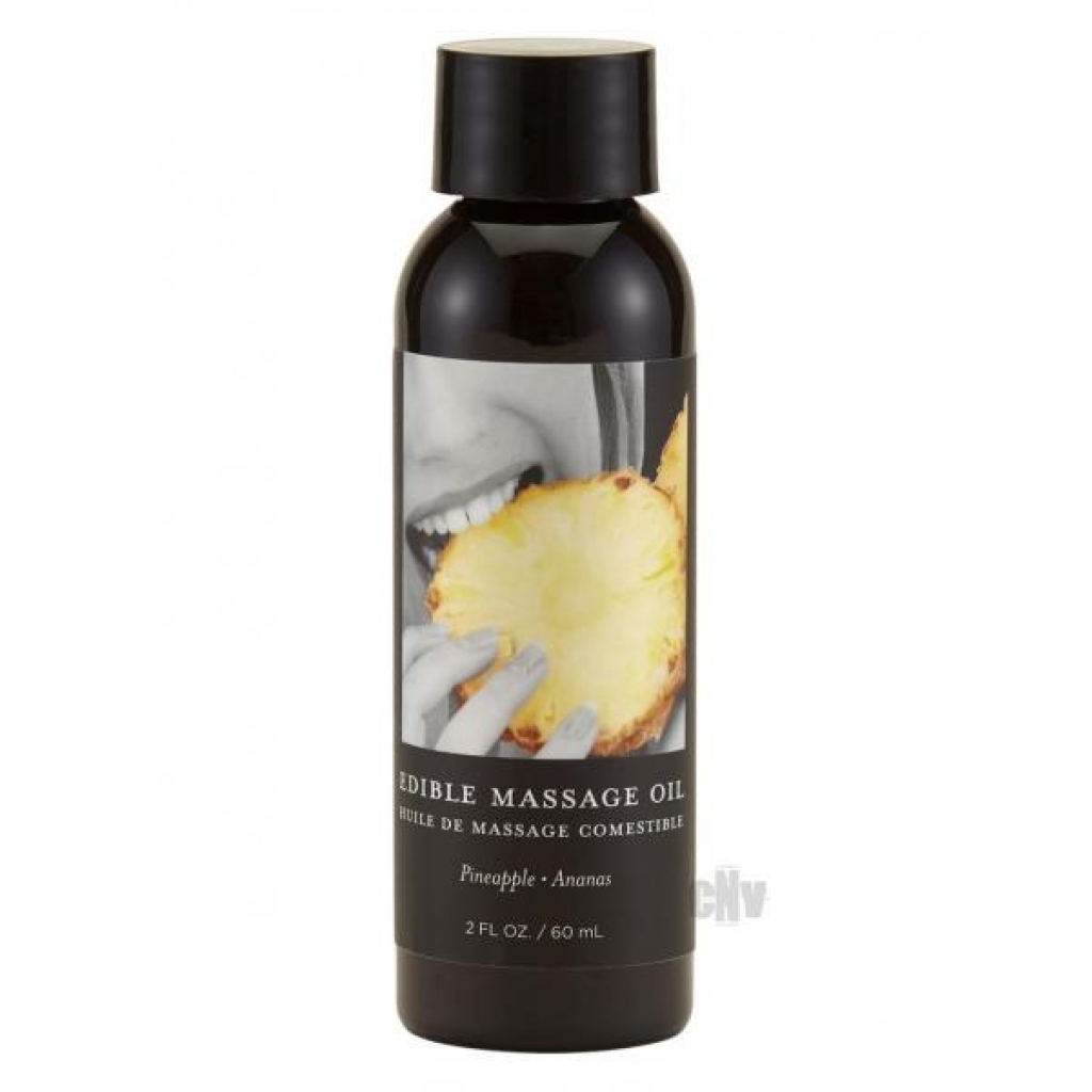 Edible Tropical Massageoil Pineapple 2oz - Sensual Massage Oils & Lotions