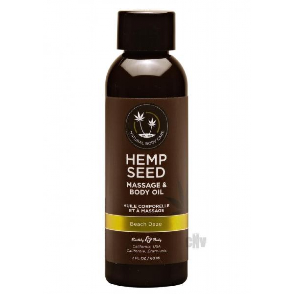 Hemp Seed Massage Oil Beach Daze 2oz - Sensual Massage Oils & Lotions