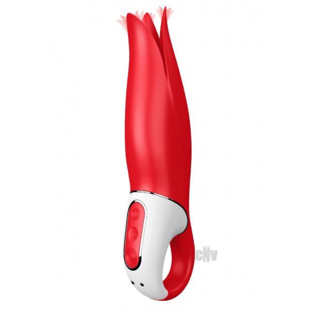 Satisfyer Vibes Power Flower Red Vibrator - Clit Cuddlers