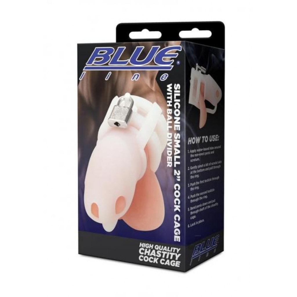 Blueline Cock Cage Ball Divider Wht - Chastity & Cock Cages